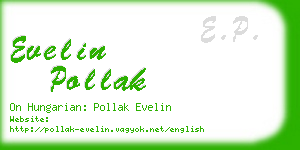 evelin pollak business card